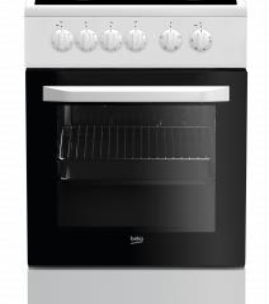 Плита электрическая Beko FFSS57000W белый, конфорок 4 электрических, духовка 60 л, 50 см x 85 см x 60 см