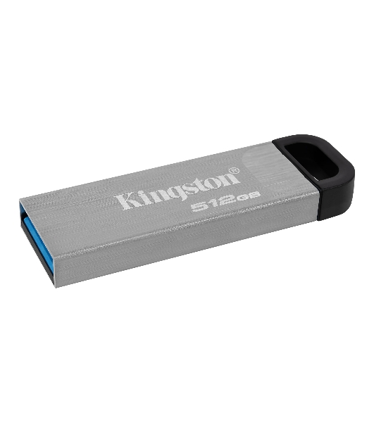 Флешка USB Kingston DataTraveler Kyson metal case silver (DTKN/512Gb), 512Gb, USB 3.0, R/W 200/60, серый