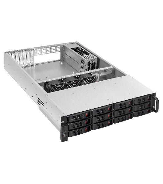 Серверная платформа ExeGate Pro 2U660-HS12 <RM 19', высота 2U, глубина 660, Redundant БП 2x1200W, 12xHotSwap>
