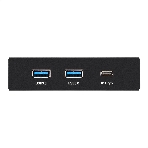 Планка USB на переднюю панель ExeGate U3H-616, 3,5', 2хUSB3.0+1хTypeC, черная, металл, подсоединение к мат. плате, фото6