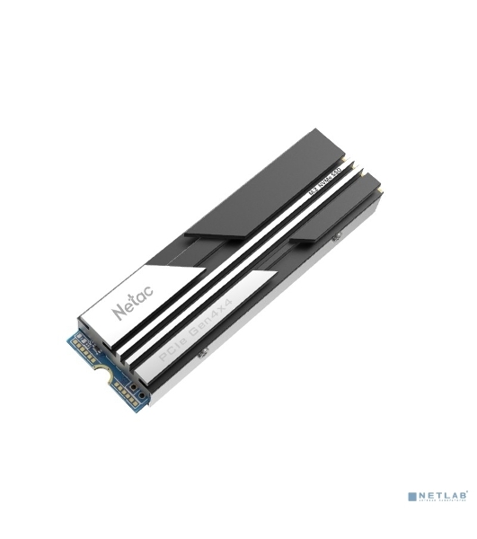 Накопитель SSD Netac NV5000, 500Gb, M.2 2280, PCIe 4.0 x4, NVMe, R/W 5000/2500, с радиатором