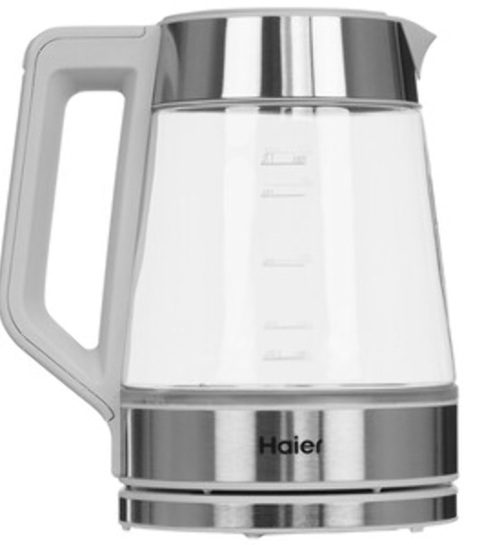Чайник электрический Haier HK-501 1.7л. 2400Вт серый корпус: стекло/пластик (TD0036930RU)