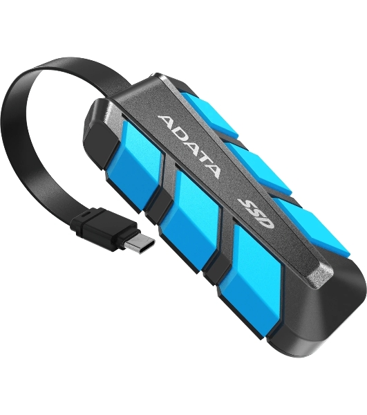 Внешний SSD ADATA SC740, 500 Gb, USB 3.2 Gen 2 Type-C, R/W 1050/1000, синий