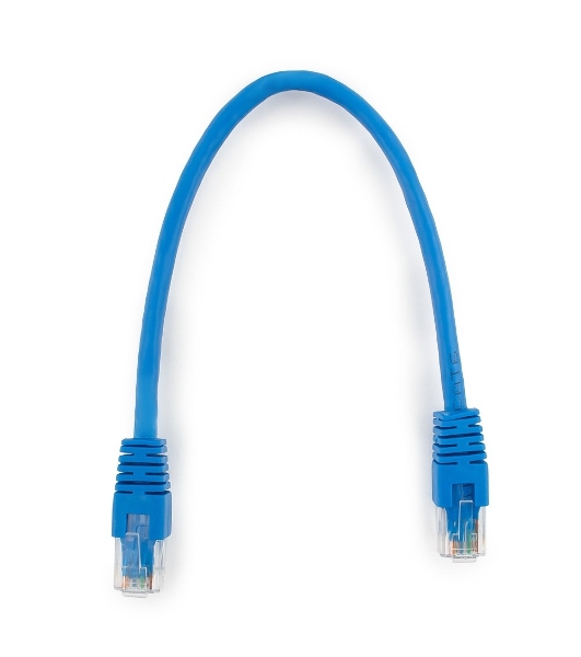 Патч-корд UTP Cablexpert cat.6, 0.25м, литой, многожильный, синий
