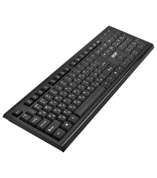 Комплект клавиатура+мышь Acer OKR120 беспроводной, USB, 1600 DPI, чёрный