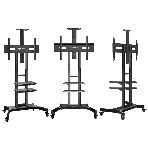 Стойка для телевизора с кронштейном ONKRON TS1881 50'-86', мобильная, черный, фото38