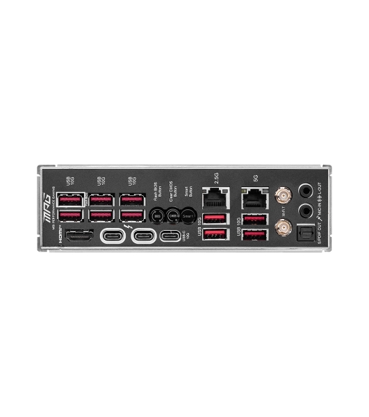 Материнская плата MSI MPG Z890 CARBON WIFI, LGA 1851, Intel Z890, 4xDDR5, 4xSATA, 5xM.2, 1xPCI-E 5.0 x16, 1xPCI-E 5.0 x8, 1xPCI-E 4.0 x4, 1xHDMI, 2xUSB-C Thunderbolt 4, 1xUSB-C 3.2 Gen 2, 10xUSB-A 3.2 Gen 2, 2x 5Gb LAN, 2x3.5 мм, 7.1, ATX