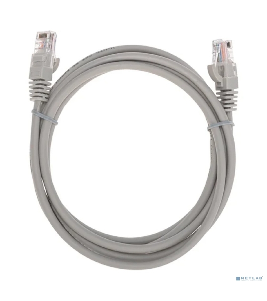 Патч-корд Rexant U/UTP, cat.5e, RJ45-RJ45, 26AWG, ZH нг(А)-HF, серый, 2м