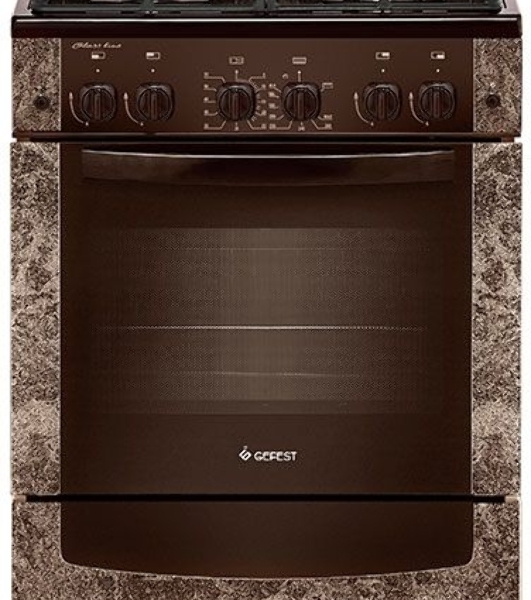 Плита газовая Gefest ПГ 6500-02 0114 коричневый, конфорок 4 шт, духовка 52 л, 60 см x 85 см x 60 см