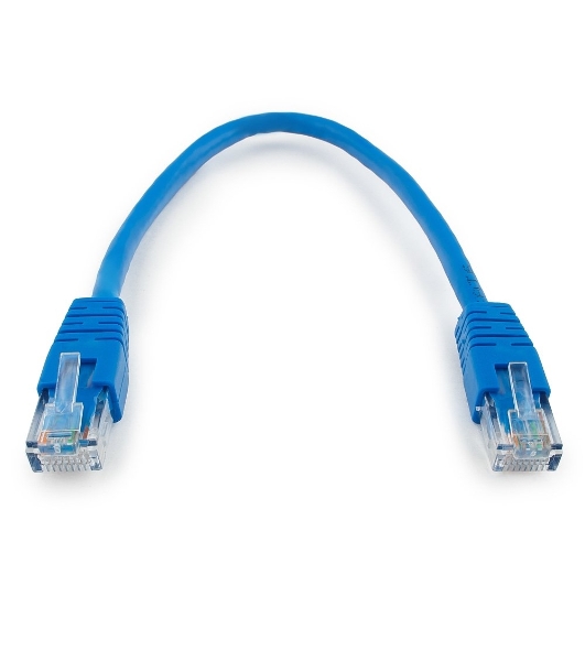 Патч-корд UTP Cablexpert cat.6, 0.25м, литой, многожильный, синий