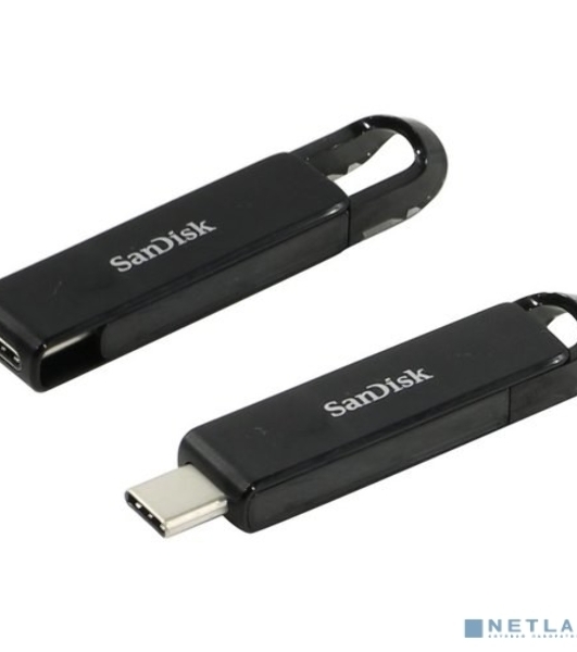 Флешка USB Sandisk CZ460 Ultra (SDCZ460-128G-G46), 128Gb, USB Type-C, R/W 150/30, черный