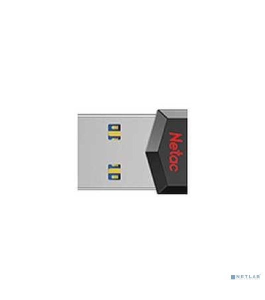 Флешка USB Netac UM81 (NT03UM81N-064G-20BK), 64Gb, USB 2.0, R/W 30/10, черный/красный