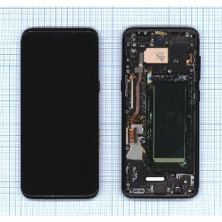 Дисплей для Samsung Galaxy S8 SM-G950F в сборе с тачскрином и рамкой OLED черный