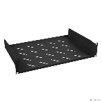 Полка Cabeus, консольная, 2U, 315 мм Г, для шкафов и стоек, черный, фото 1