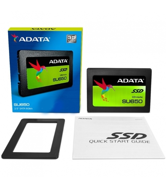 Накопитель SSD ADATA SU650, 960Gb, SATA III, 2.5', R/W 520/450