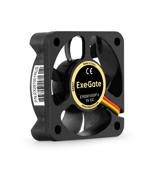 Вентилятор для корпуса ExeGate EX05010S3P-5 черный, 50 мм, 5500 об/мин, 27 дБ, 3 pin