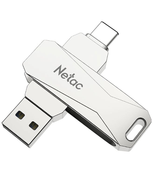 Флешка USB Netac U782C dual USB 3.0+TypeC 64Gb, retail version