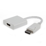 Переходник DisplayPort ->; HDMI Cablexpert A-DPM-HDMIF-002-W 20M/19F, белый, пакет (078733), фото 1