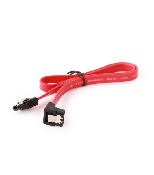 Кабель интерфейсный SATA Cablexpert CC-SATAM-DATA90, 50 см, угловой разъем, 7pin/7pin, защелка, пакет
