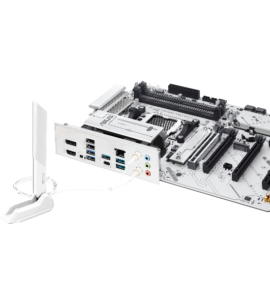 Материнская плата ASUS B650E MAX GAMING WIFI W, AM5, AMD B650, 4xDDR5, 4xSATA, 3xM.2, 1xPCIe 5.0 x16, 1xPCIe 4.0 x4, 2xPCIe 3.0 x1, 1xDP, 1xHDMI, 1x2.5Gb LAN, Wi-Fi 6E, Bluetooth 5.3, 1xUSB-C 10Gbps, 3xUSB-A 10Gbps, 2xUSB-A 5Gbps, 2xUSB-A 2.0, 3x3.5 мм, 7.1, ATX