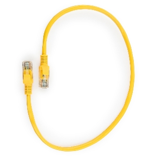 Патч-корд медный UTP Cablexpert PP10-0.5M/Y cat.5e, 0.5м, литой, многожильный, желтый