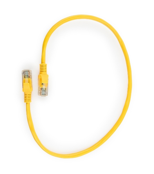 Патч-корд медный UTP Cablexpert PP10-0.5M/Y cat.5e, 0.5м, литой, многожильный, желтый