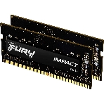 Оперативная память Kingston Fury Impact, DDR4, 32Gb (2x16Gb), 3200MHz, CL20, SO-DIMM, фото 1