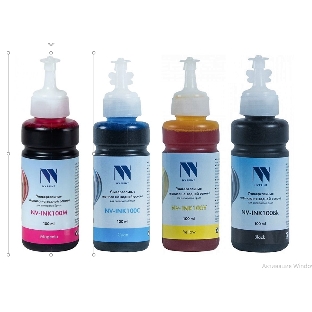 Чернила NVPrint универсальные на водной основе для аппаратов Epson, комплект 4 цвета по 100 мл