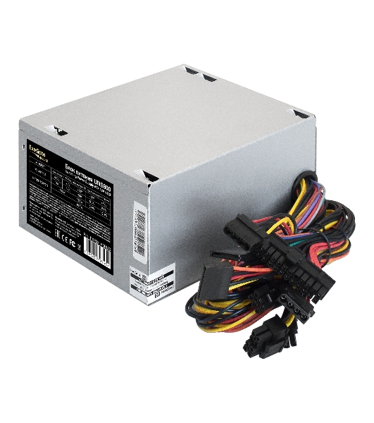 Блок питания ExeGate UNS800, 800W, (ATX, SC, 12cm fan, 24pin, 2x(4+4)pin, 2xPCI-E, 5xSATA, 3xIDE, кабель 220V 1,8м с защитой от выдергивания)