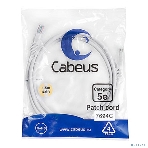 Шнур комм. Cabeus, кат. 5е, неэкр., U/UTP, RJ45/RJ45, PVC, AWG24, 1.5м, белый, фото 1