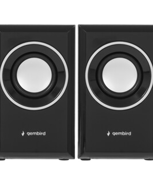 Акустическая система Gembird SPK-204, черный МДФ,2х3 Вт, регулятор громкости, USB