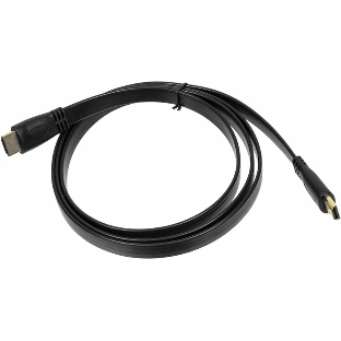Кабель аудио-видео High Speed ver.1.4 Flat HDMI (m)/HDMI (m) 1.5м. позолоченные контакты черный