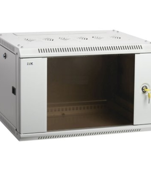 Шкаф ITK LINEA W 12U 600x600 мм дверь стекло, RAL7035