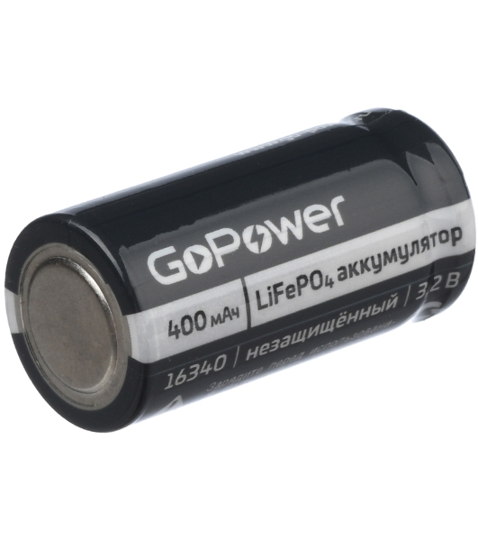 Аккумулятор GoPower Li-ion16340 PK1 3V 650mAh с защитой