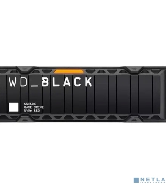 Накопитель SSD WD 1Tb Black SN850X, M.2(22x80мм), NVMe, PCIe 4.0 x4, 3D TLC, R/W 7300/6300Mb/s, IOPs 800 000/1 100 000, TbW 600, DWPD 0.3, with Heat Spreader (12 мес.)