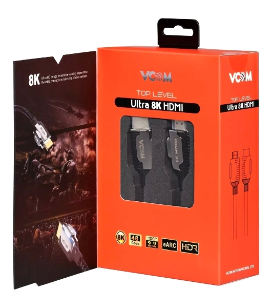 Кабель VCOM CG864-2M HDMI 19M/M,ver. 2.1, 8K@60 Hz 2m VCOM CG864-2M