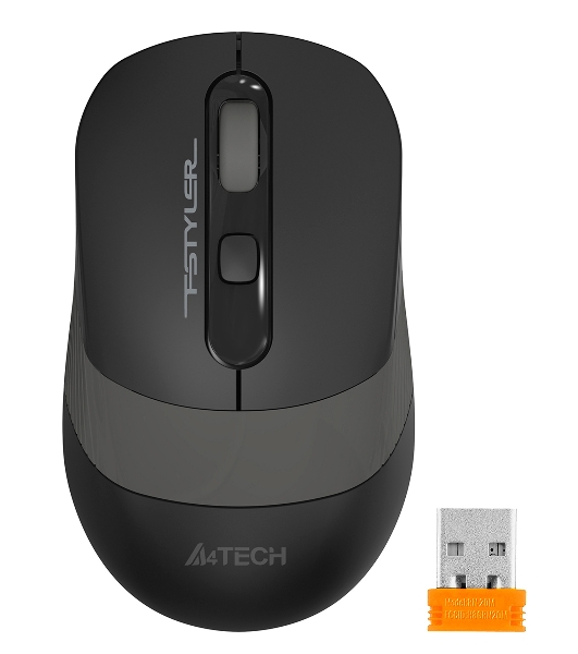 Мышь беспроводная A4Tech Fstyler FG10S черный/серый, 2000 dpi, радиоканал, USB, кнопки - 4