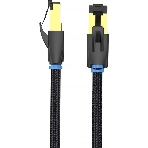 Патч-корд Vention прямой SFTP cat.8 RJ45 - 2м. черный Тканевая оплетка, фото2