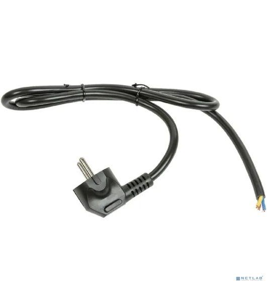 Кабель питания Filum FL-PC-SH90-C2-1.8-BK ПВС-ВП 3x1.5 CEE 7/7(Schuko) угловая - свободный конец, 220/250В, 16А, чёрный, 1,8м