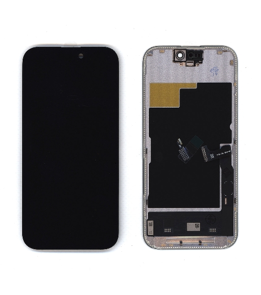 Дисплей (модуль) для Apple iPhone 15 Pro в сборе с тачскрином черный (Soft Oled)