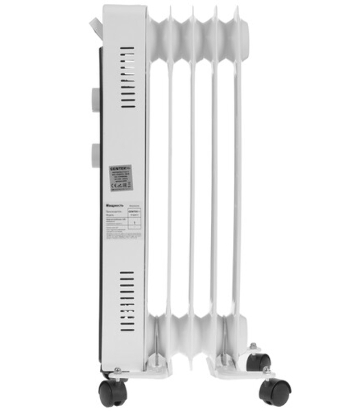 Обогреватель масляный Centek CT-6221-5 (5 секций) белый, 400/600/1000 Вт, 12,5 м2, 3 режима, термостат