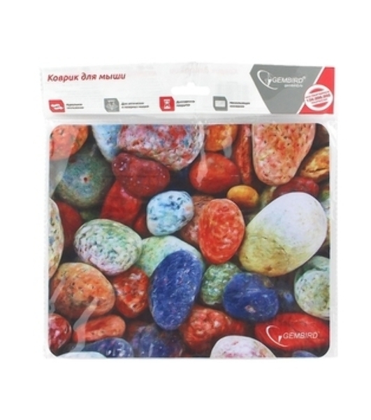 Коврик для мыши Gembird MP-STONES, рисунок 'камни', размеры 220x180x1мм, полиэстер/резина