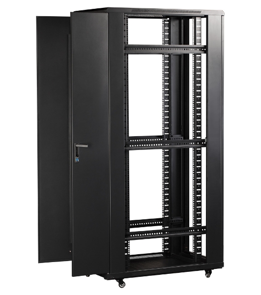 Шкаф 19' Business, 27U 600x800, черный, передняя дв. перфорир., задняя дв. распашная перфорир.
