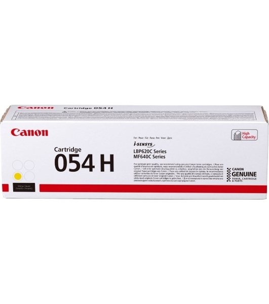 Картридж лазерный Canon 054 H Y 3025C002 желтый (2300 стр.) для Canon MF645Cx/MF643Cdw/MF641Cw/LBP623Cdw/621Cw