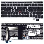 Клавиатура для ноутбука Lenovo Thinkpad T460S T470S черная с серебристой рамкой, фото3