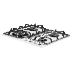Газовая варочная панель Kuppersberg FG 62 W Газовая варочная панель, закаленное стекло, ширина 60 см, 4 газовые конфорки, WOK конфорка(3,8 кВт), автоподжиг, газ-контроль, чугунные решетки, белый, фото4