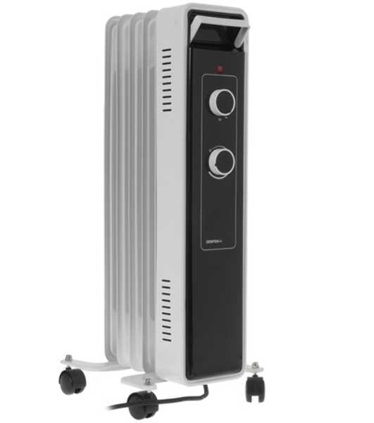Обогреватель масляный Centek CT-6221-5 (5 секций) белый, 400/600/1000 Вт, 12,5 м2, 3 режима, термостат