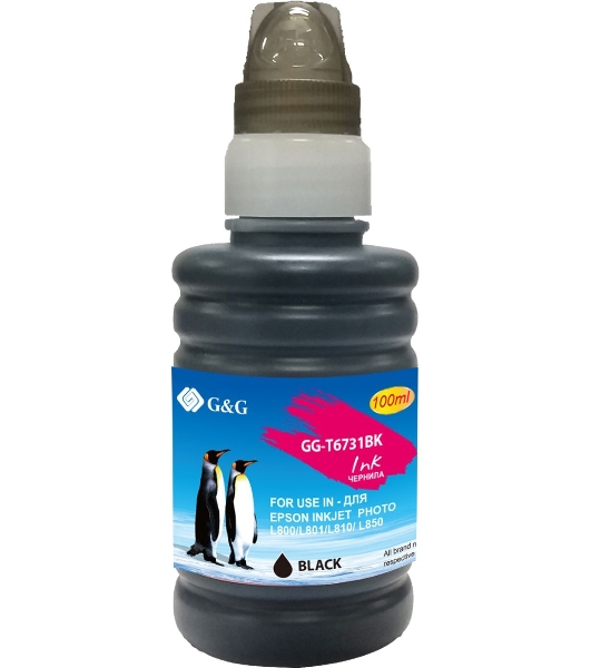 Чернила G&G GG-T6731BK черный100мл для Epson L800, L805, L810, L850