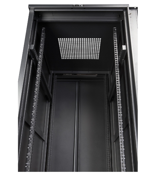 Шкаф 19' Business, 27U 600x800, черный, передняя дв. перфорир., задняя дв. распашная перфорир.