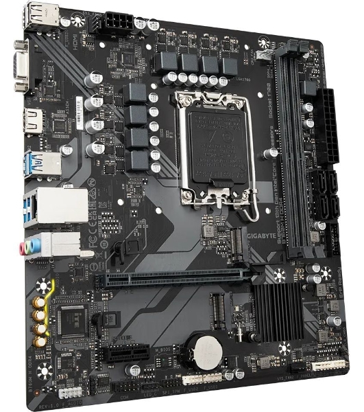Материнская плата Gigabyte B760M H DDR4, LGA 1700, Intel B760, 2xDDR4, 4xSATA, 2xM.2, 1xPCIe 4.0 x16, 1xPCIe x1, 1xHDMI, 1xVGA, 1x 1Gb LAN, 2xUSB 2.0, 4xUSB 3.2 Gen 1, 3x3.5 мм, 7.1, Micro ATX